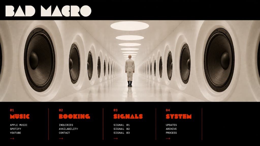 Bad Macro cinematic corridor background